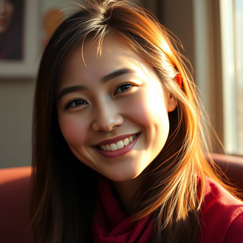 Portrait of Lisa Wong, a vibrant instructor with a warm and inviting presence.